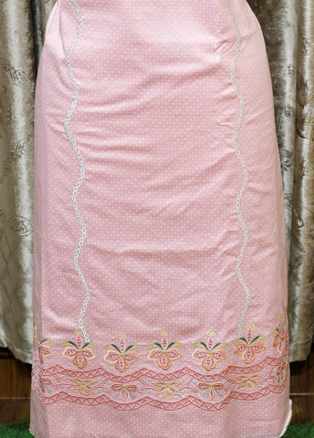 Light Pink Full Suit With Malmal Tie Dye Dupatta-1467