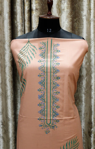 Peach Full Suit With Chanderi Malmal Tie Dye Dupatta-1492