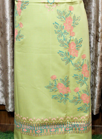 Green Full Suit With Tie Dye Dupatta-1494