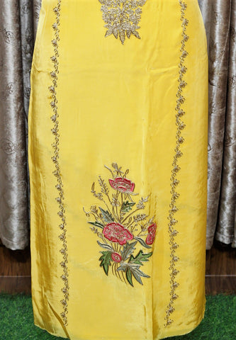 Yellow Full Suit With Chinon Chiffon Tie Dye Dupatta-1504