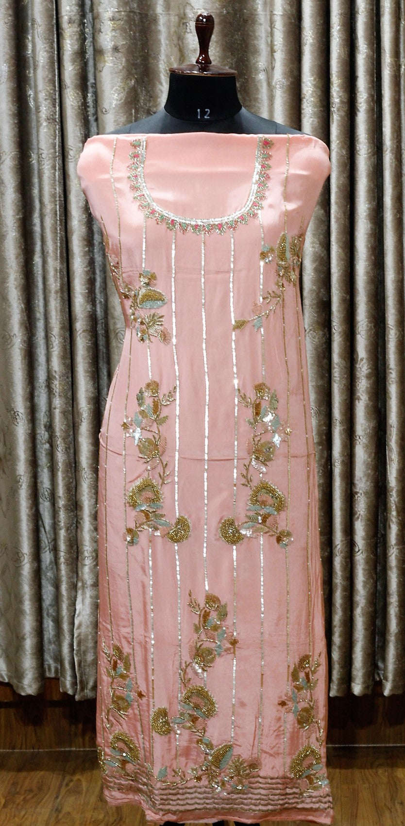 Peach Full Suit With Same Colour Dupatta-1533