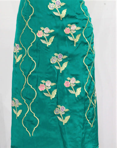 Bottle Green Full Suit With Tie Dye Dupatta-1650