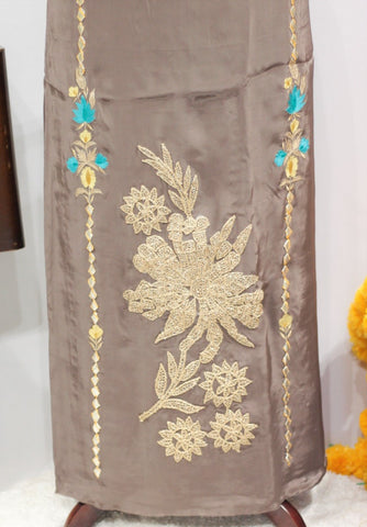 Mouse Colour Full Suit With Tie Dye Dupatta-1659