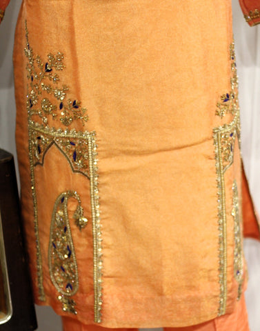 Rust Double Shade Full Suit With Rust Dupatta-1716