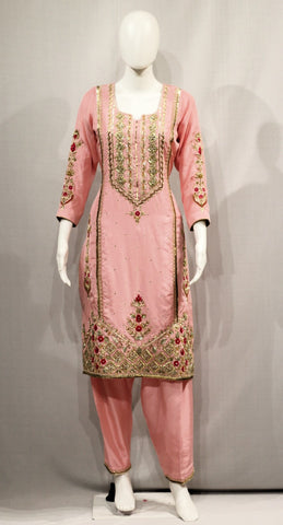 Peach Full Suit With Same Colour Dupatta-1719