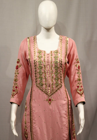 Peach Full Suit With Same Colour Dupatta-1719