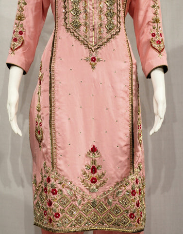 Peach Full Suit With Same Colour Dupatta-1719