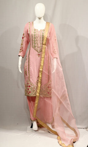 Peach Full Suit With Same Colour Dupatta-1719