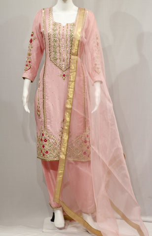 Peach Full Suit With Same Colour Dupatta-1719