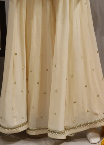 Light Peach Sharara Suit With Organza Dupatta-1733