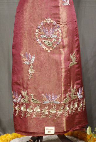 Onion Pink Full Suit With Light Peach Dupatta-1754