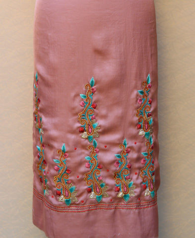 Rose Gold Full Suit With Tabbi Silk Tie Dye Dupatta