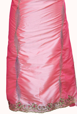 Pinkish Peach Full Suit With Tie Dye Dupatta