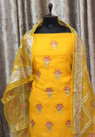 Mustard Yellow Full Suit With Same Colour Dupatta-1268