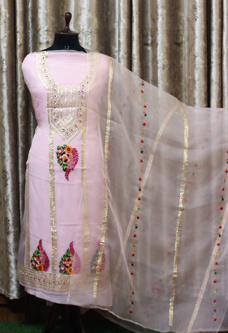 Light Pink Full Suit With Same Colour Dupatta-1271