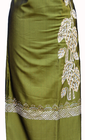 Mehndi Green Full Suit With Tabbi Silk Tie Dye Dupatta